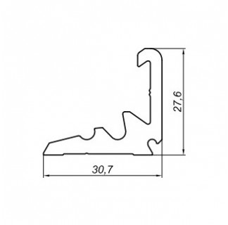 Алюминиевый профиль направляющий 405 001